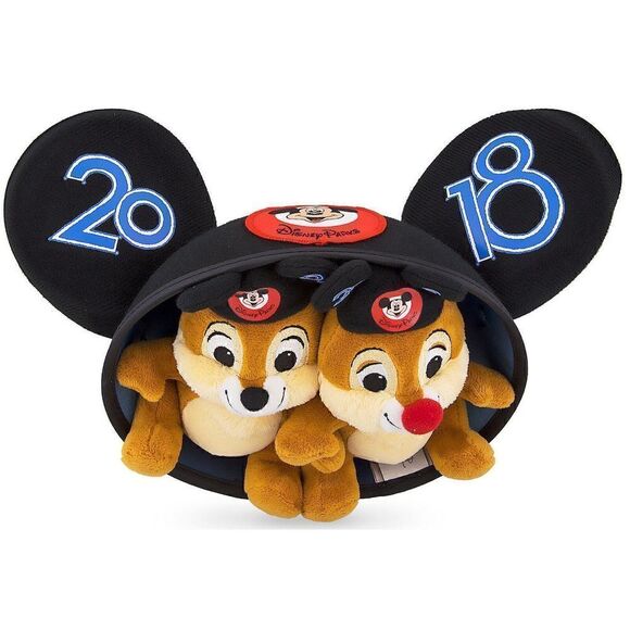 NEW Disney 2018 Chip and Dale Chipmunks Cute Ear Hat Plushies NWT ASAP Shipping - Picture 3 of 12